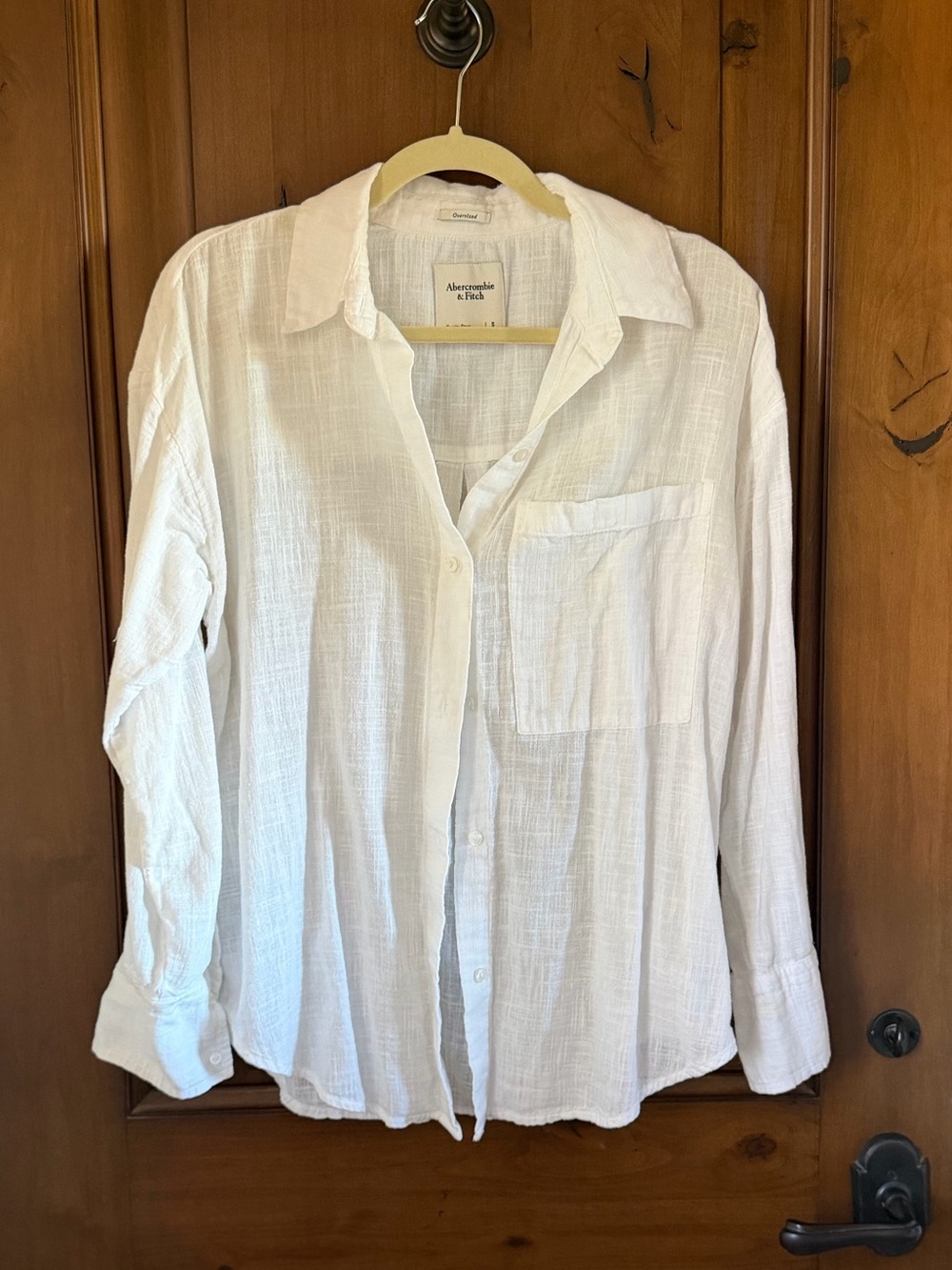 Abercrombie & Fitch White Button-Down 100% Cotton Size S